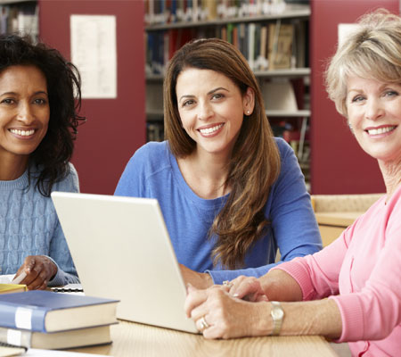 photo-staff Recreational therapists learning through an online library of accredited e-courses.